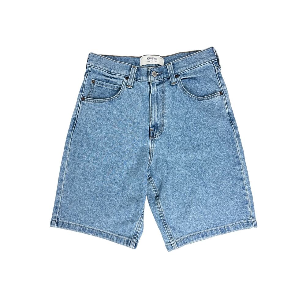 Hollister Men’s Baggy Denim Jean Shorts Blue Wash Size 30
